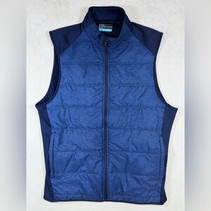 Men’s PGA Tour Medium Navy Padded Quilted Performance Golf Vest
